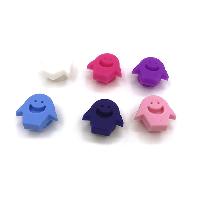 6Pcs Wine Glass Marker Wine Charms Glasses Identifier Marker Cups Glasses Markers Silicone Glass Brand Tongue Shape Glasses Tags