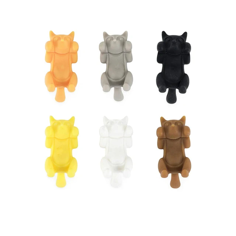 6Pcs Wine Glass Marker Wine Charms Glasses Identifier Marker Cups Glasses Markers Silicone Glass Brand Tongue Shape Glasses Tags