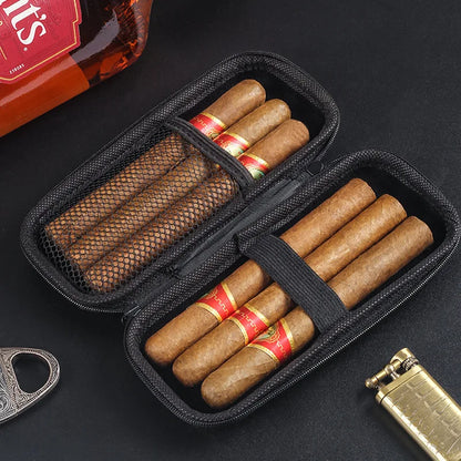 EVA Lightweight Portable Cigar Travel Case Zipper Carrying Case Storage Bag for Cigar Accessories Outdoor Smoking Accessories