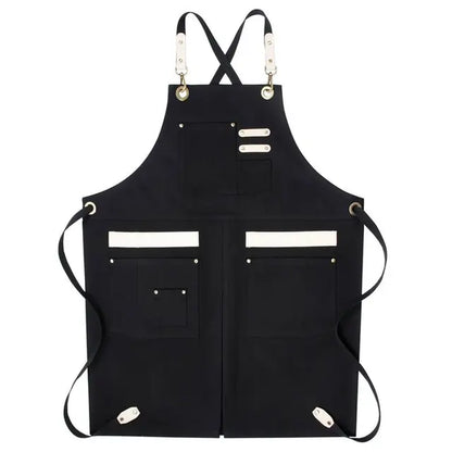 Canvas Cook Apron Cotton Straps Cafe Barista Bartender Restaurant Pastry Chef Uniform Florist Barber Hairdresser Work Wear E81