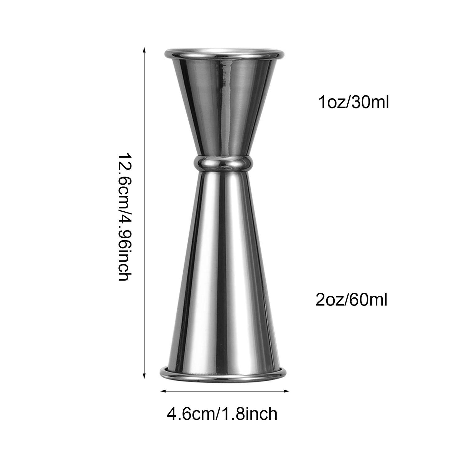 15-50Ml New Dual Shot Stainless Steel Measure Cup Cocktail Shaker Drink Spirit Measure Jigger Kitchen Bar Barware Tools