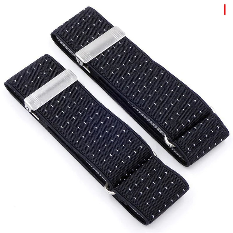 1 Pair Men Shirt Adjustable Armband Sleeve Garter Bartender Cuff Holder