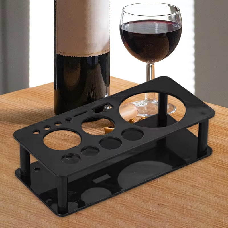 13 Slots Bartender Tool Holder Barware Drinkware Set Stand Practical Professional Cocktail Shaker Stand for Party Bar Home