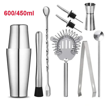 Stainless Steel Cocktail Shaker Mixer Wine Martini Boston Shaker for Bartender Drink Party Bar Tools 550ML/750ML