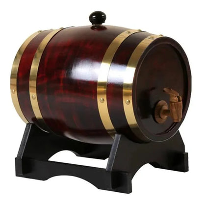 3L Wood Barrel Vintage Oak Beer Brewing Tools Tap Dispenser for Rum Pot Whisky Wine Bar Tools Home Whiskey Barrel Decanter